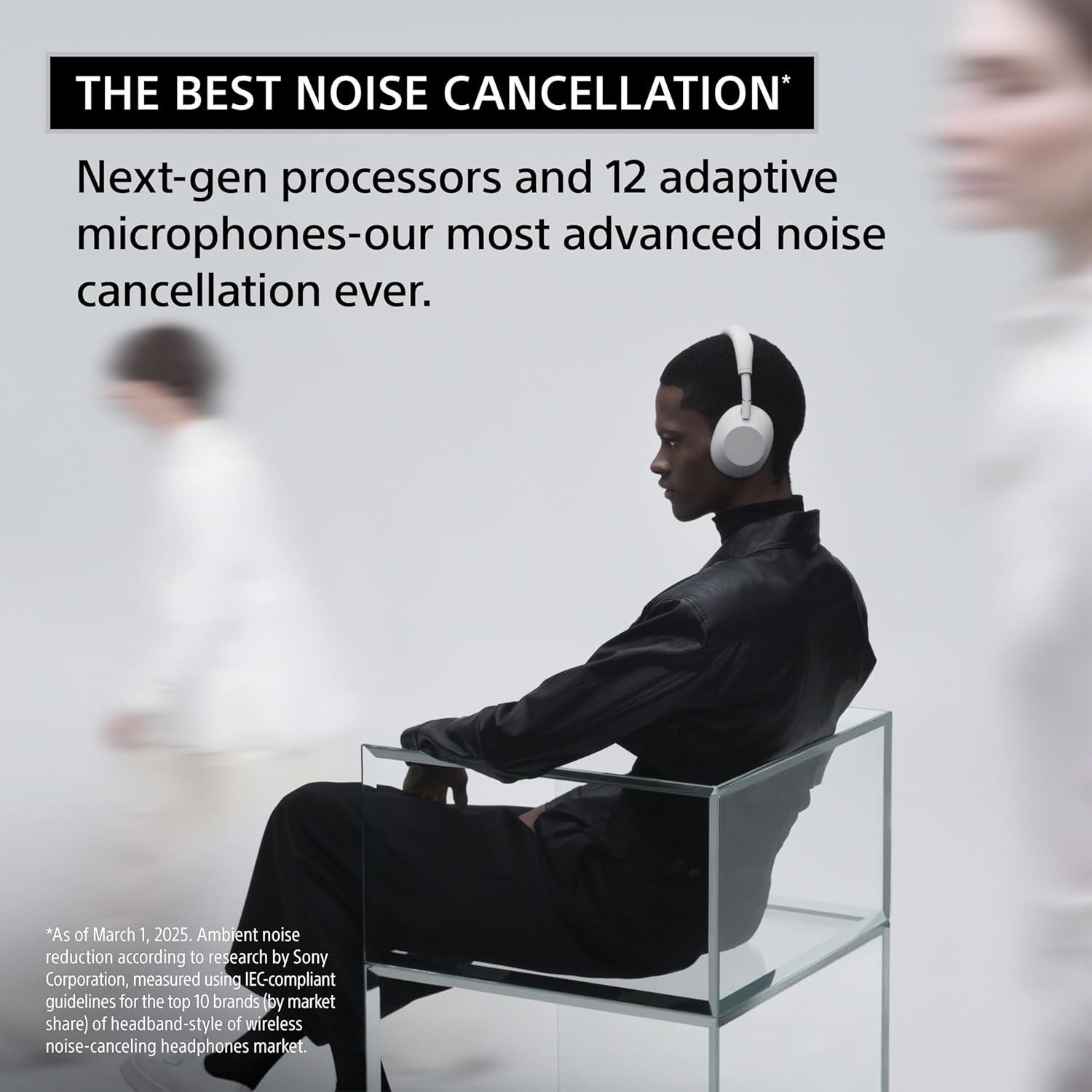Sony WH-1000XM6 The Best Noise Canceling Wireless Headphones, HD NC Processor QN3, 12 Microphones, Adaptive NC Optimizer, Mastered by Engineers, Studio-Quality, 30-Hour Battery, Black 3 Sony WH-1000XM6 The Best Noise Canceling Wireless Headphones, HD NC Processor QN3, 12 Microphones, Adaptive NC Optimizer, Mastered by Engineers, Studio-Quality, 30-Hour Battery, Black - Image 3
