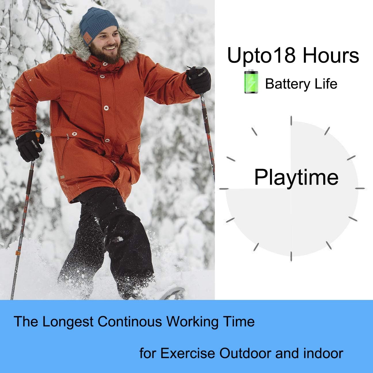 Bluetooth Beanie Hat Headphones Unique Tech Gifts Stocking Stuffer 3 Bluetooth Beanie Hat Headphones Unique Tech Gifts Stocking Stuffer - Image 3