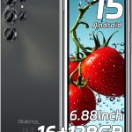 OUKITEL C61 Unlocked Cell Phone 2025- Android 15, 6.88" Display Smartphone, 16GB+128GB/1TB, 5150mAh Battery Phone, 13MP Camera, 4G Dual Sim Mobile Phones, Fingerprint/Face Unlock/GPS/BT5.0, Black