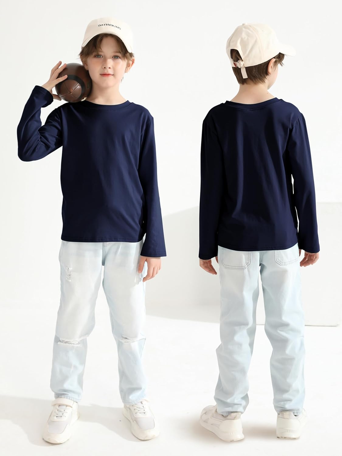 5 Pack Boys Long Sleeve Shirts Cotton T-Shirts Youth Boys Long Sleeve Shirts Multipack Basic Tees Tagless 5 5 Pack Boys Long Sleeve Shirts Cotton T-Shirts Youth Boys Long Sleeve Shirts Multipack Basic Tees Tagless - Image 5