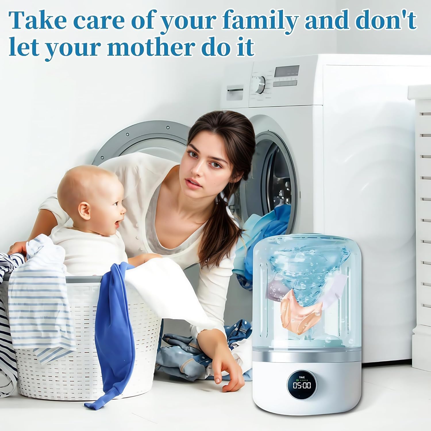 Underwear Washing Machine, 1.2L Mini Portable Washing Machine, Rechargeable Cordless Underwear Washer Deep Cleans Small Clothes for Apartment, Dorm, RV, Travel & Hotel Use 3 Underwear Washing Machine, 1.2L Mini Portable Washing Machine, Rechargeable Cordless Underwear Washer Deep Cleans Small Clothes for Apartment, Dorm, RV, Travel & Hotel Use - Image 3