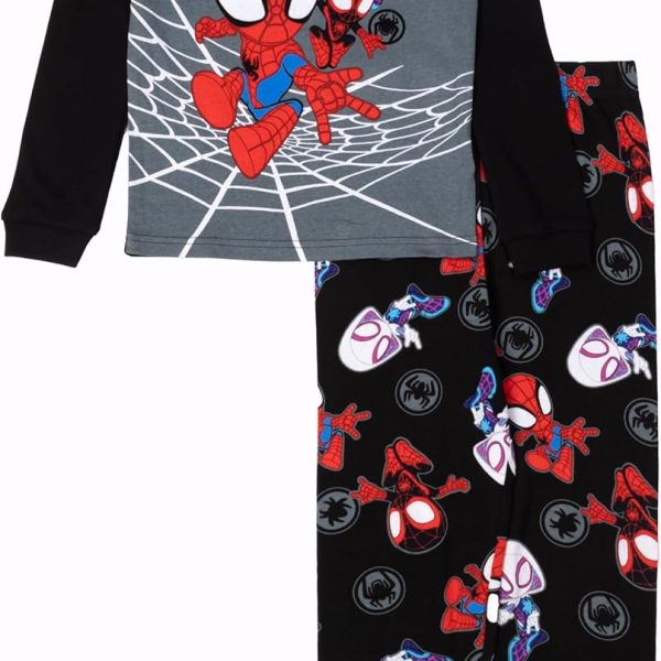 Marvel boys 2-piece Snug-fit Cotton Holiday Pajama Set, Soft & Cute for Kids