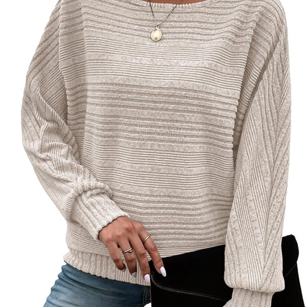 Womens Long Sleeve Shirts Crewneck Tunic Tops Pullover Sweaters Business Casual Blouses Fall Fashion 2025