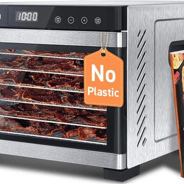 Reddit Deals | Shop the Best Online Deals 4 COSORI Food Dehydrator, Bigger Than 7 Trays With Large 6.5" Drying Space, 600W Power Saves More Time Than 480W, 165°F Dehydrated Dryer for Jerky, Dog Treats, Herbs, Meat, Fruit, and Yogurt, Silver