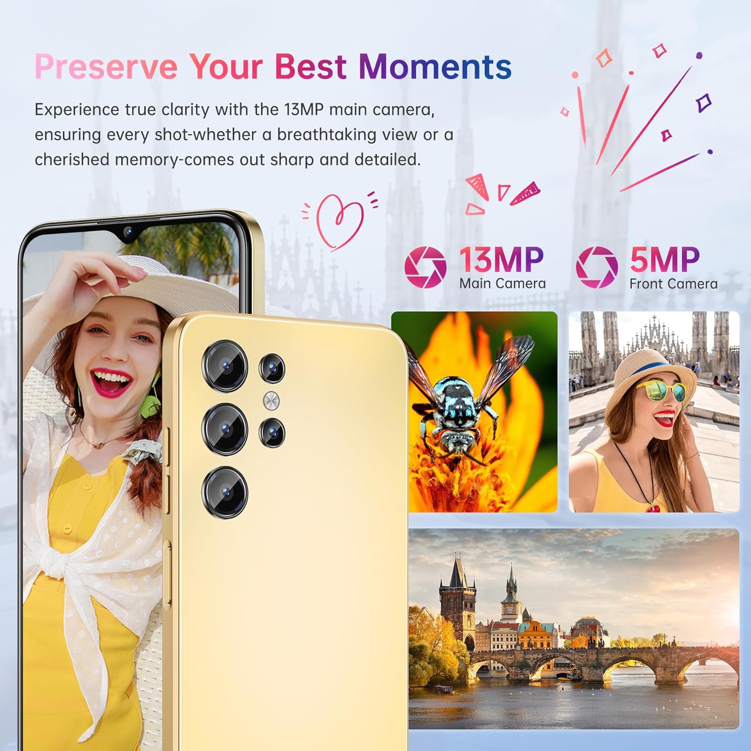 OUKITEL C1 Android 15 Cell Phone Unlocked 2025-16GB+128GB(TF 1TB), 6.52'' Waterdrop Screen, 5150mAh Battery Smartphone, 13MP Camera Octa Core, 4G Triple SIM, Fingerprint/3.5mm Jack/GPS,Blue 5 OUKITEL C1 Android 15 Cell Phone Unlocked 2025-16GB+128GB(TF 1TB), 6.52'' Waterdrop Screen, 5150mAh Battery Smartphone, 13MP Camera Octa Core, 4G Triple SIM, Fingerprint/3.5mm Jack/GPS,Blue - Image 5