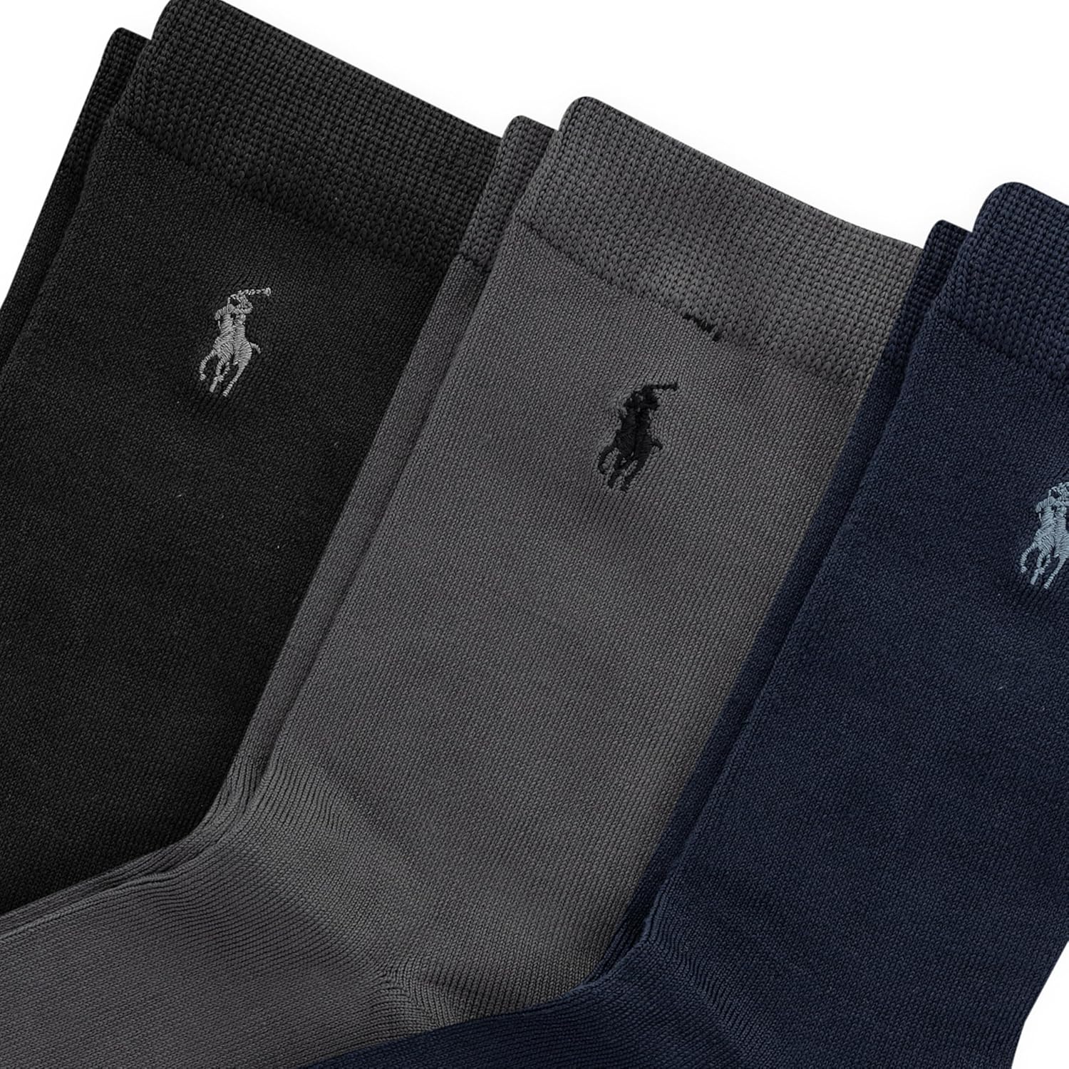Polo Ralph Lauren boys Supersoft Dress Crew Socks - 3 Pair Pack - Soft Yarn and Stay Up Top 2 Polo Ralph Lauren boys Supersoft Dress Crew Socks - 3 Pair Pack - Soft Yarn and Stay Up Top - Image 2