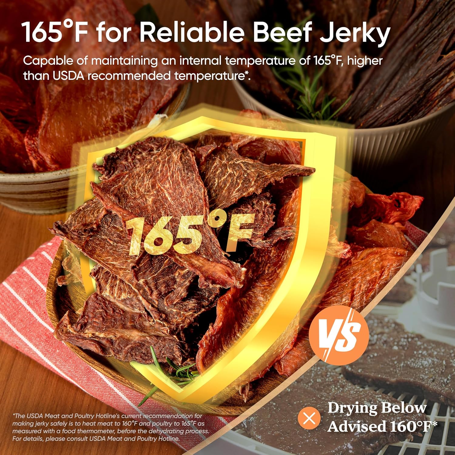 COSORI Food Dehydrator, Bigger Than 7 Trays With Large 6.5" Drying Space, 600W Power Saves More Time Than 480W, 165°F Dehydrated Dryer for Jerky, Dog Treats, Herbs, Meat, Fruit, and Yogurt, Silver 4 COSORI Food Dehydrator, Bigger Than 7 Trays With Large 6.5" Drying Space, 600W Power Saves More Time Than 480W, 165°F Dehydrated Dryer for Jerky, Dog Treats, Herbs, Meat, Fruit, and Yogurt, Silver - Image 4