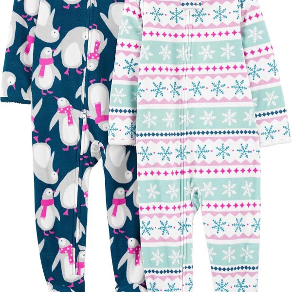 Simple Joys by Carter's Kids' Holiday Loose-fit Flame Resistant Fleece Footed Pajamas