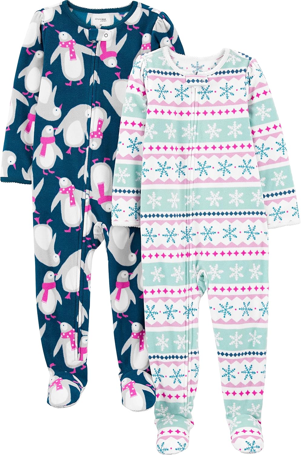Simple Joys by Carter's Kids' Holiday Loose-fit Flame Resistant Fleece Footed Pajamas 1 Simple Joys by Carter's Kids' Holiday Loose-fit Flame Resistant Fleece Footed Pajamas